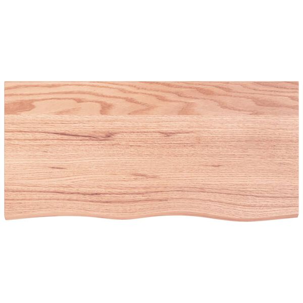 vidaXL Comptoir de salle de bain marron clair 100x50x2 cm bois traité