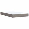 vidaXL Sommier &agrave; lattes de lit avec matelas Taupe 120x200 cm Tissu