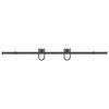 vidaXL Kit de quincaillerie de porte coulissante 200 cm Acier Noir