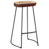 vidaXL Ensemble de bar 5 pcs bois de manguier brut massif et m&eacute;tal