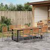 vidaXL Ensemble de salle &agrave; manger pour jardin 9 pcs Gris