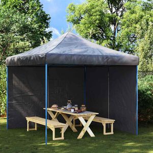 vidaXL Paroi de tente de r&eacute;ception 2pcs fermeture &eacute;clair PE Anthracite