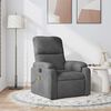 vidaXL Fauteuil inclinable de massage gris fonc&eacute; tissu microfibre