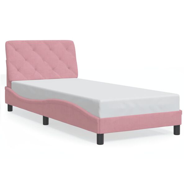 vidaXL Cadre de lit sans matelas rose 90x190 cm velours
