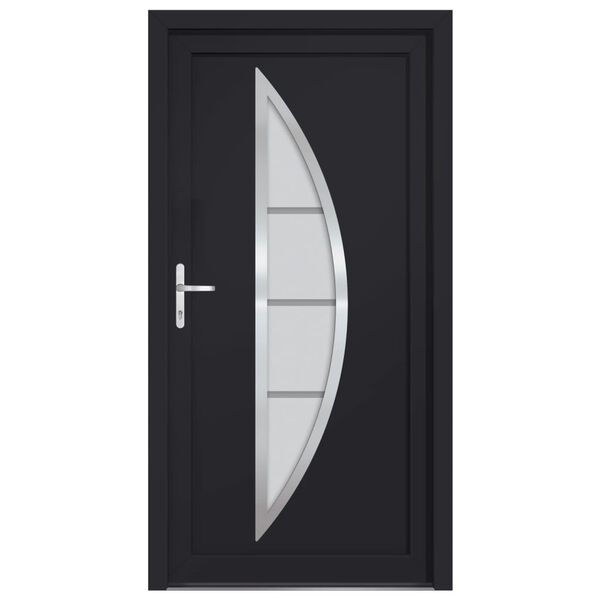 vidaXL Porte d'entr&eacute;e anthracite 98x208 cm PVC