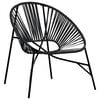 vidaXL Chaise &oelig;uf de jardin noir r&eacute;sine tress&eacute;e