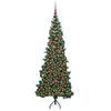 vidaXL Arbre de No&euml;l artificiel d'angle Vert 180 cm PVC et m&eacute;tal
