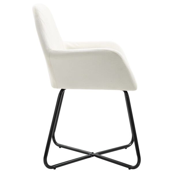 vidaXL Chaises à manger lot de 6 crème tissu