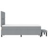 vidaXL Lit &agrave; ressorts avec matelas Gris clair 120 x 190 cm tissu