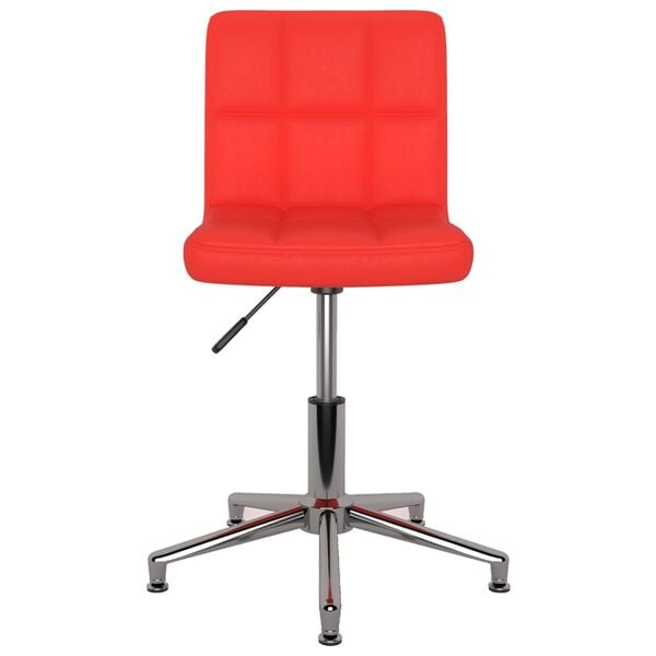 vidaXL Chaises pivotantes &agrave; manger lot de 2 rouge similicuir