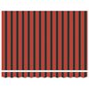 vidaXL Auvent r&eacute;tractable orange et marron 3x2,5 m tissu et aluminium