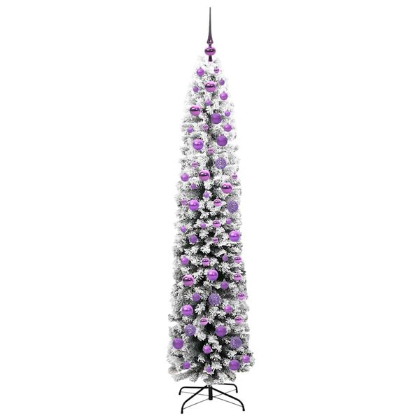 vidaXL Sapin de Noël artificiel Vert 180 cm PVC et acier et plastique
