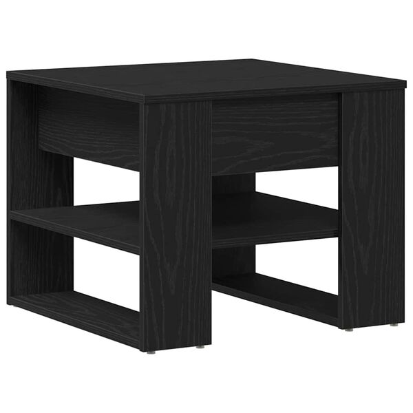 vidaXL Table basse Ch&ecirc;ne noir 55,5 x 55 x 45 cm Bois d'ing&eacute;nierie