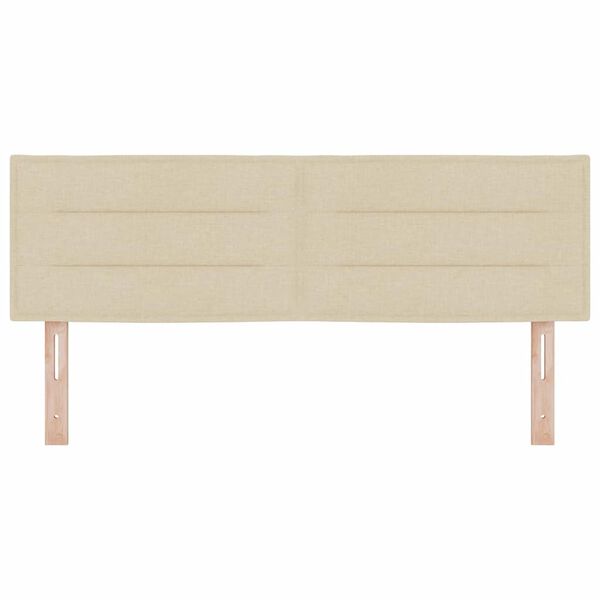 vidaXL T&ecirc;te de lit avec t&ecirc;te de lit Cr&egrave;me 144 cm Cuir synth&eacute;tique