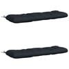 vidaXL Coussins de Banc VIANEN 2 pc 100 % polyester Bleu fonc&eacute;