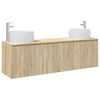 vidaXL Ensemble d'armoire de salle de bain 3 pc Ch&ecirc;ne Sonoma