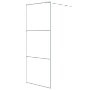 vidaXL Paroi de douche Blanc 80x195 cm Verre ESG transparent