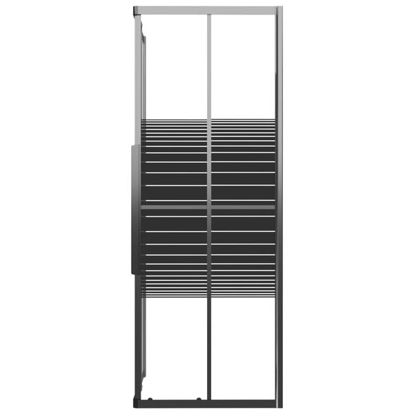 vidaXL Cabine de douche &agrave; rayures ESG 90x70x180 cm Noir