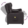vidaXL Fauteuil inclinable et porte-gobelets 2 places noir similicuir