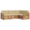 vidaXL Ensemble de canap&eacute;s d'ext&eacute;rieur 4 pcs Naturel et Beige