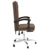 vidaXL Fauteuil inclinable de bureau Marron Tissu