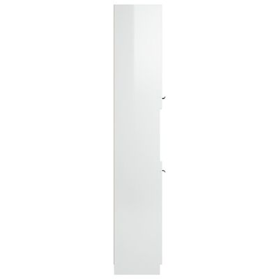 vidaXL Armoire de salle de bain Blanc brillant 32x34x188,5 cm