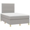 vidaXL Sommier &agrave; lattes de lit matelas LED gris clair 120x190 cm tissu