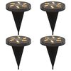 vidaXL Lampes solaires de sol et piquets de sol ext&eacute;rieur 4 pcs