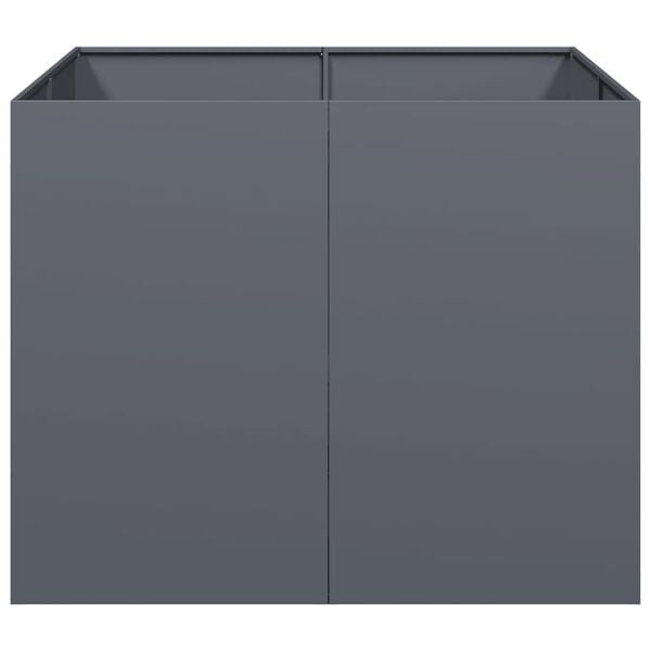 vidaXL Jardini&egrave;re anthracite 100x100x80 cm acier