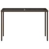 vidaXL Table de jardin dessus en verre marron 115x54x74 cm poly rotin