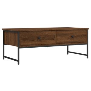 vidaXL Table basse ch&ecirc;ne marron 101x49x39,5 cm bois d'ing&eacute;nierie