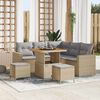 vidaXL Ensemble de canap&eacute; de jardin 9 pcs Beige et Gris clair