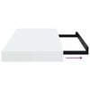 vidaXL &Eacute;tag&egrave;re murale flottante 2 pcs Blanc brillant 50x23x3,8 cm MDF