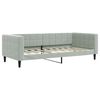 vidaXL Lit de jour avec matelas gris clair 90x190 cm velours
