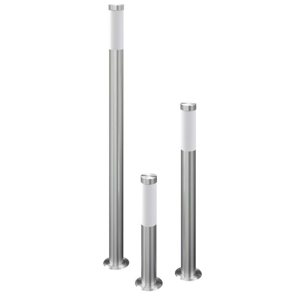 vidaXL Ensemble de 3 lampes de jardin étanches Acier inoxydable