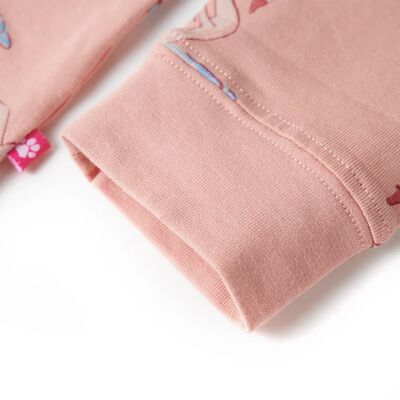 Pyjamas enfants à manches longues rose clair 92