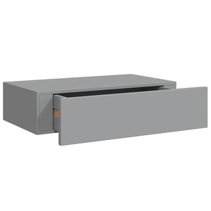 vidaXL &Eacute;tag&egrave;re &agrave; tiroir murale gris 40x23,5x10 cm MDF