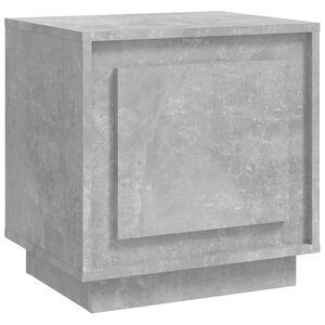 vidaXL Table de chevet gris b&eacute;ton 44x35x45 cm bois d'ing&eacute;nierie