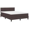 vidaXL Lit &agrave; ressorts avec matelas Marron fonc&eacute; 160 x 200 cm tissu