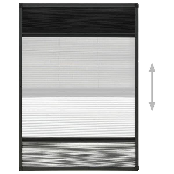 vidaXL Moustiquaire plissée pour fenêtre Aluminium 80x120 cm