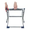 Escalo Tabouret pliable 150 kg m&eacute;tal gris et bleu