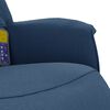 vidaXL Fauteuil inclinable de massage avec repose-pieds bleu tissu