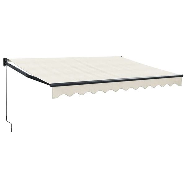 vidaXL Auvent r&eacute;tractable cr&egrave;me 3x2,5 m tissu et aluminium