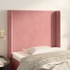 vidaXL T&ecirc;te de lit avec oreilles Rose 103x16x118/128 cm Velours
