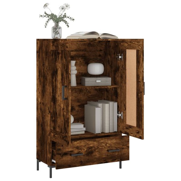 vidaXL Buffet haut ch&ecirc;ne fum&eacute; 69,5x31x115 cm bois d'ing&eacute;nierie