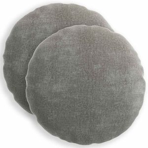 vidaXL Housse de coussin 2 pc HEERLEN Gris fonc&eacute; &Oslash; 40 cm
