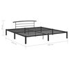 vidaXL Cadre de lit sans matelas noir m&eacute;tal 180x200 cm