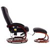 vidaXL Fauteuil de massage inclinable et repose-pied marron similicuir