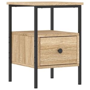 vidaXL Table de chevet ch&ecirc;ne sonoma 34x36x50 cm bois d'ing&eacute;nierie