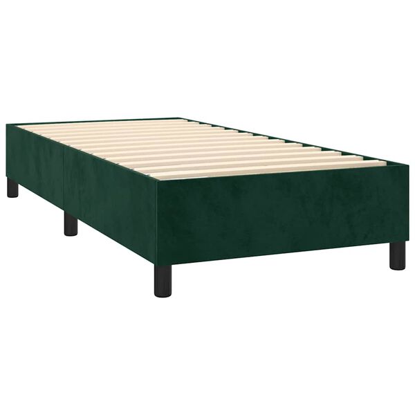 vidaXL Cadre de lit vert fonc&eacute; 90x190 cm velours